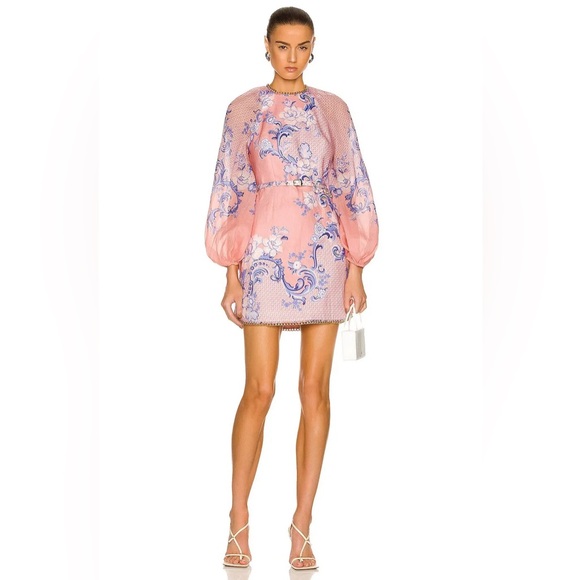 Zimmermann Dresses & Skirts - Zimmerman Poscard Mini Pink and Blue Boho Tunic Dress